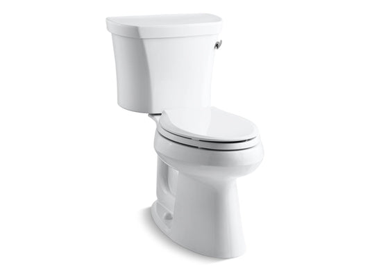 KOHLER K-3949-RA-0 Highline Two-Piece Elongated Toilet, 1.28 Gpf In White