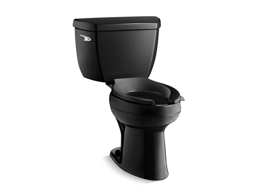 KOHLER K-3493-7 Highline Classic Two-Piece Elongated Toilet, 1.6 Gpf In Black Black