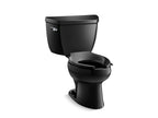 KOHLER K-3505-7 Wellworth Classic Two-Piece Elongated Toilet, 1.6 Gpf - Black Black