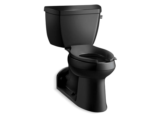 KOHLER K-3578-RA-7 Barrington Two-Piece Elongated Toilet, 1.0 Gpf In Black Black