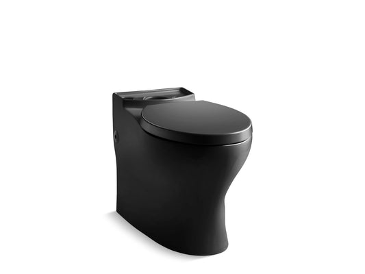 KOHLER K-4326-7 Persuade Elongated Toilet Bowl With Skirted Trapway In Black Black