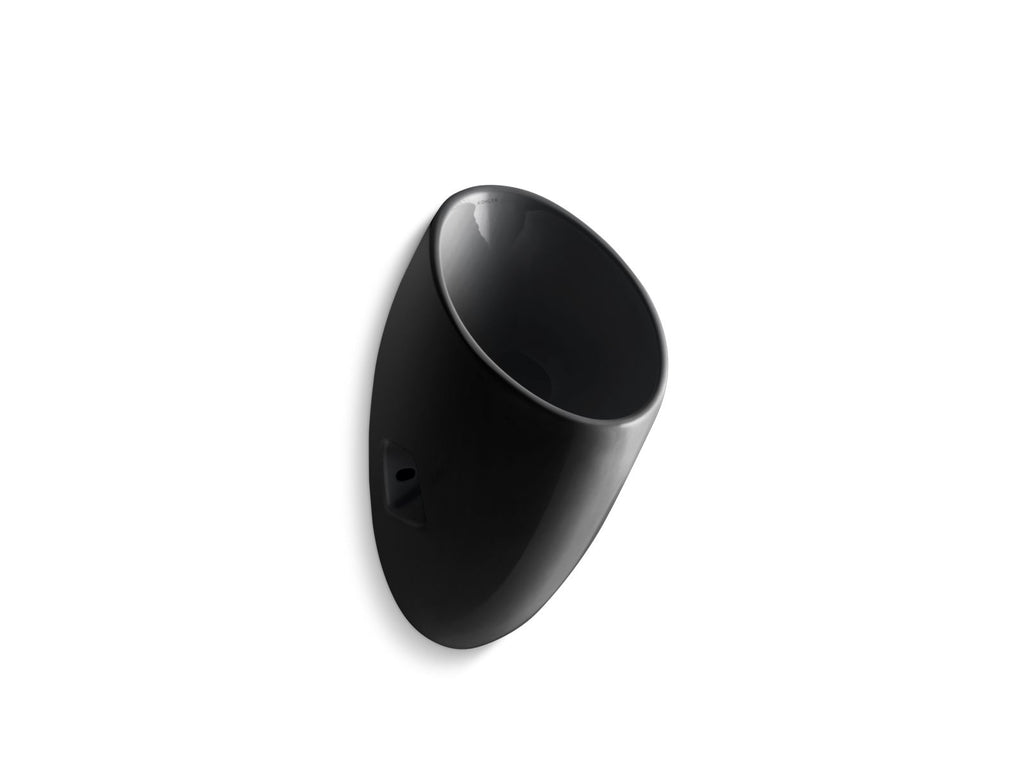 KOHLER K-4917-7 Steward Half-Stall Waterless Urinal - Black Black