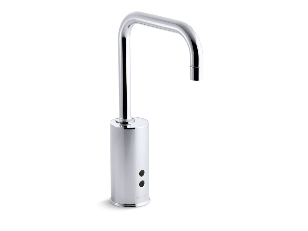 KOHLER K-7518-CP Gooseneck Touchless Faucet With Insight Technology, Hybrid-Powered - Polished Chrome