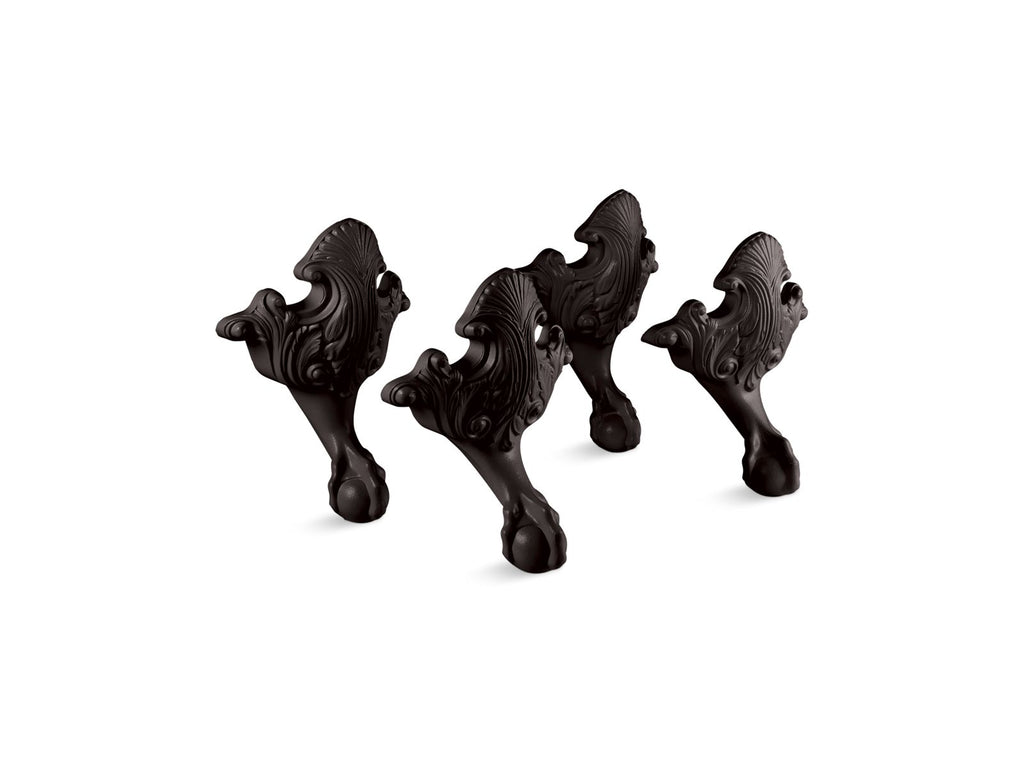 KOHLER K-1103-P5 Iron Works Historic Ball-And-Claw Feet - Iron Black