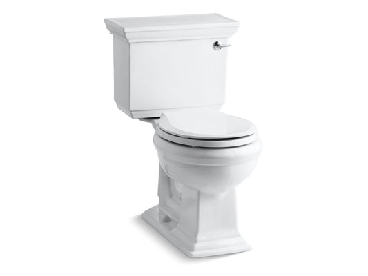 KOHLER K-3933-RA-0 Memoirs Stately Two-Piece Round-Front Toilet, 1.28 Gpf In White