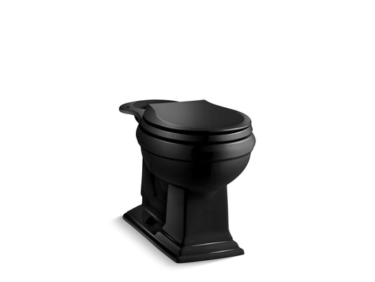 KOHLER K-4387-7 Memoirs Round-Front Toilet Bowl In Black Black