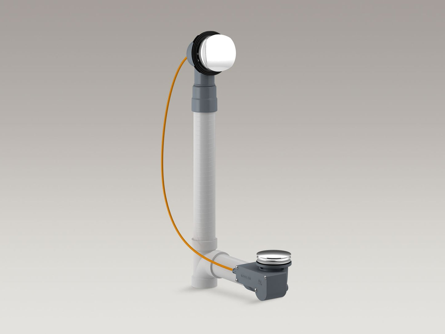 KOHLER K-37383-NA PureFlo Rough-in cable bath drain, PVC, 30" cable with tubing