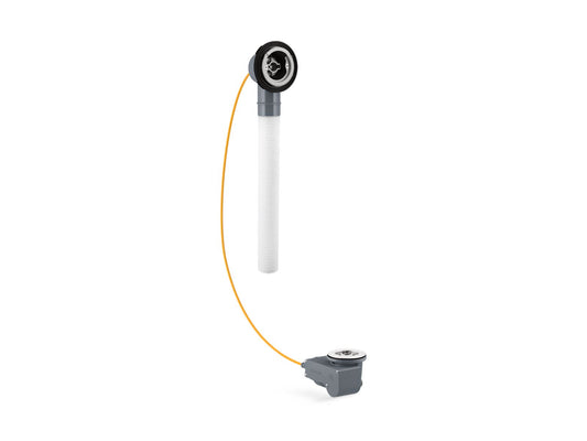 KOHLER K-37385-NA PureFlo Rough-in cable drain, PVC, 45" cable, less horizontal tube