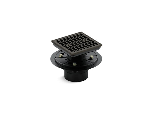 KOHLER K-9136-2BZ Clearflo Square Design Tile-In Shower Drain In Oil-Rubbed Bronze