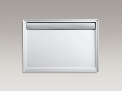 KOHLER K-9996-0 Groove 60" x 42" alcove shower base, rear center drain - White