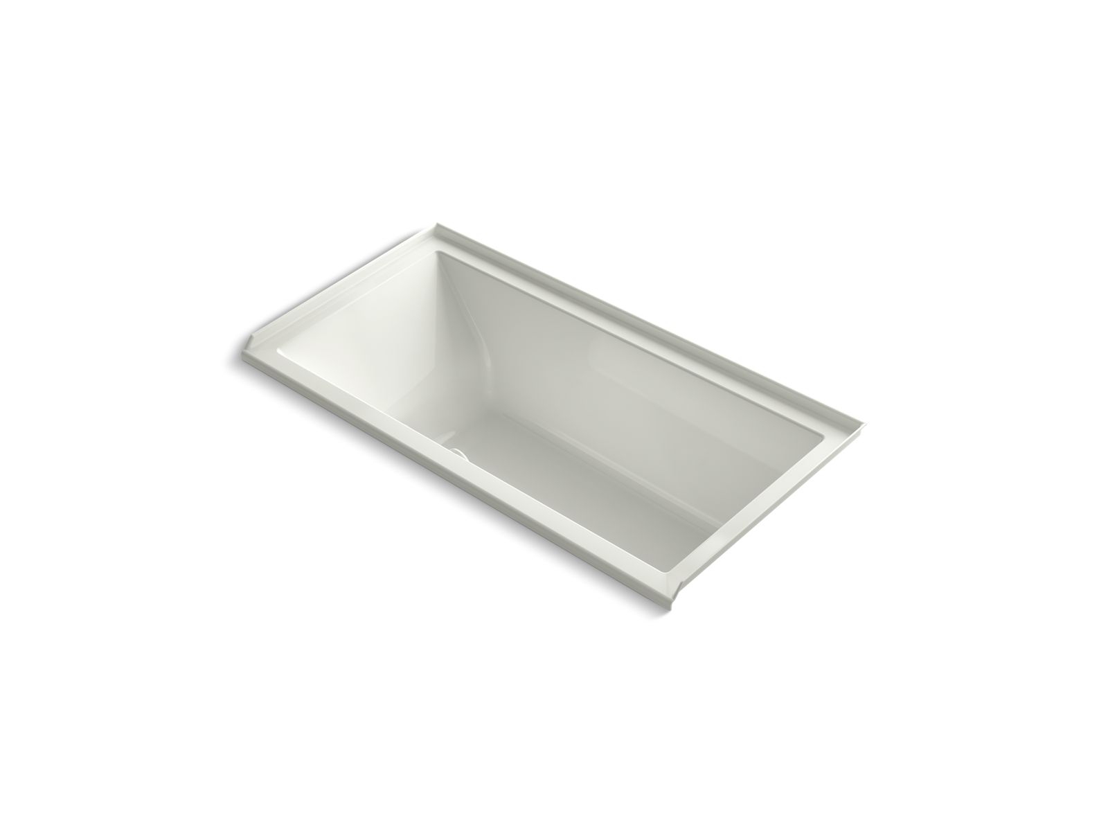 KOHLER K-1121-RW-NY Underscore 60" X 30" Alcove Bath With Bask Heated Surface, Right Drain In Dune