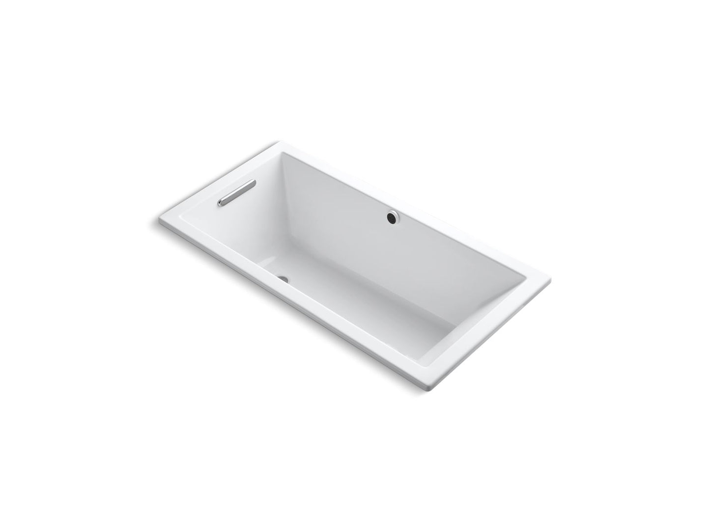 KOHLER K-1121-W1-0 Underscore 60" X 30" Drop-In Bath With Bask Heated Surface In White