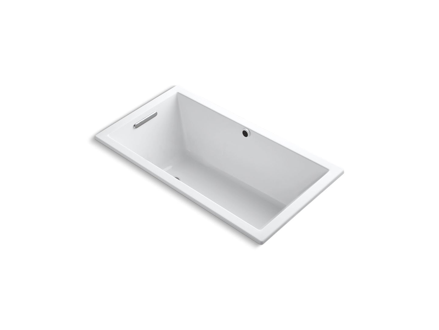 KOHLER K-1130-W1-0 Underscore 60" X 32" Drop-In Bath With Bask Heated Surface In White