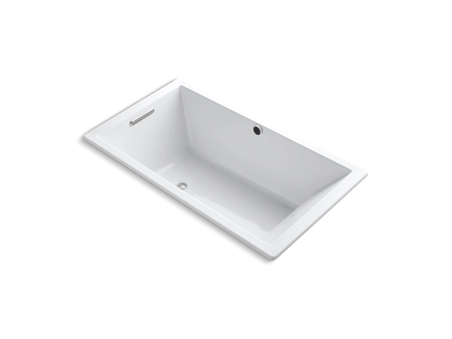 KOHLER K-1136-W1-0 Underscore 66" X 36" Drop-In Bath With Bask Heated Surface In White