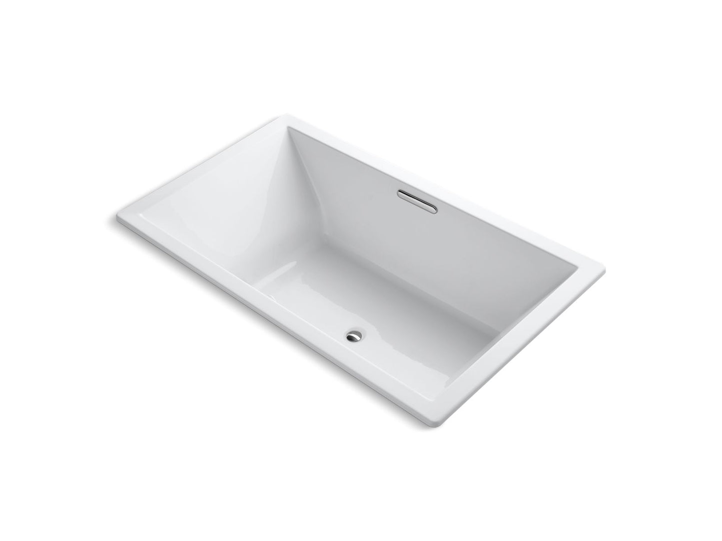 KOHLER K-1137-W1-0 Underscore 72" X 42" Drop-In Bath With Bask Heated Surface In White