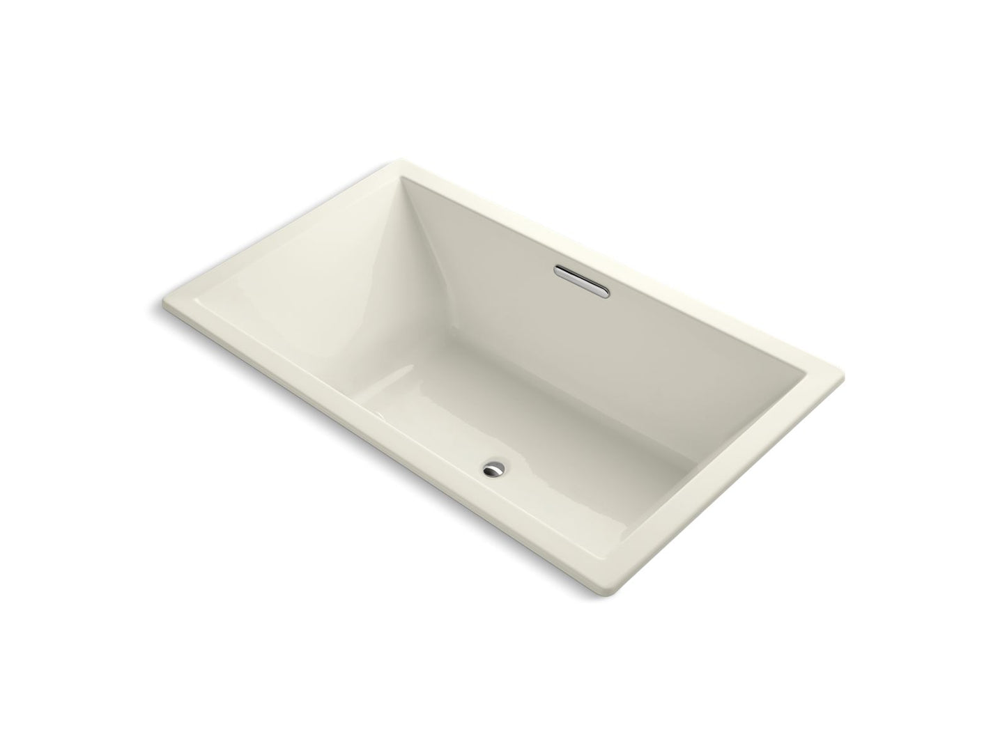 KOHLER K-1137-W1-96 Underscore 72" X 42" Drop-In Bath With Bask Heated Surface In Biscuit