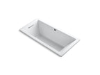 KOHLER K-1821-W1-96 Underscore 66" X 32" Drop-In Bath With Bask Heated Surface - Biscuit