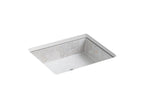 KOHLER K-14275-SMC-0 Empress Bouquet Kathryn 19-3/4" Square Undermount Bathroom Sink, No Overflow - Empress Bouquet