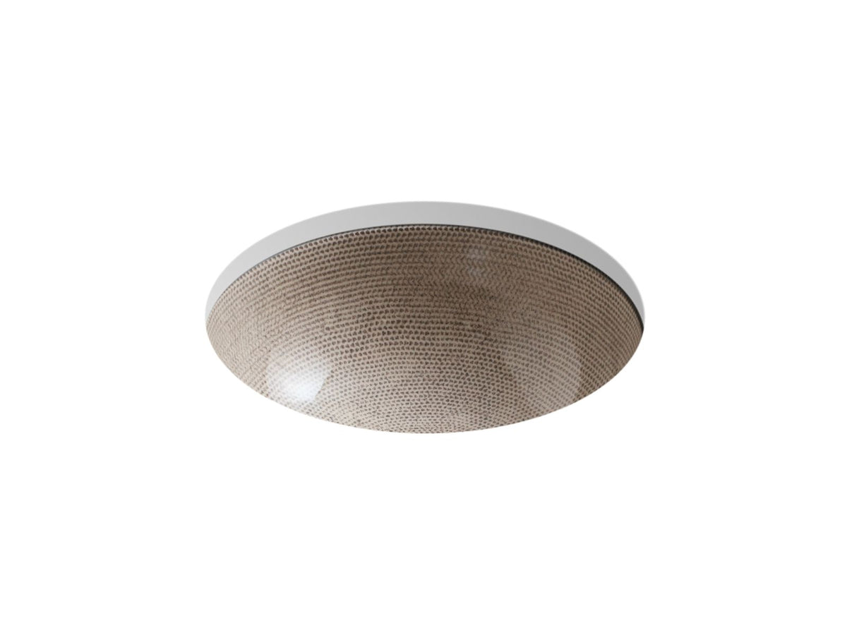 KOHLER K-2349-HV Camber 16-1/4" Round Undermount Bathroom Sink, No Overflow - Bouclé Tweed