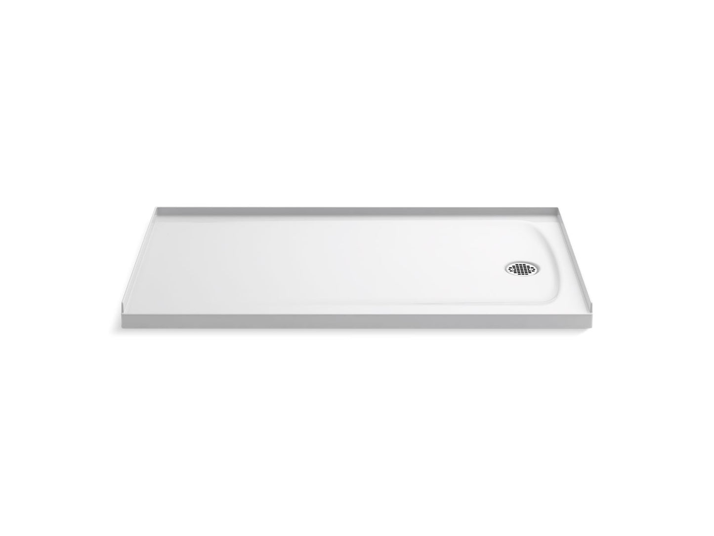 KOHLER K-1936-0 Ballast 60" X 32" Alcove Shower Base, Right Drain In White