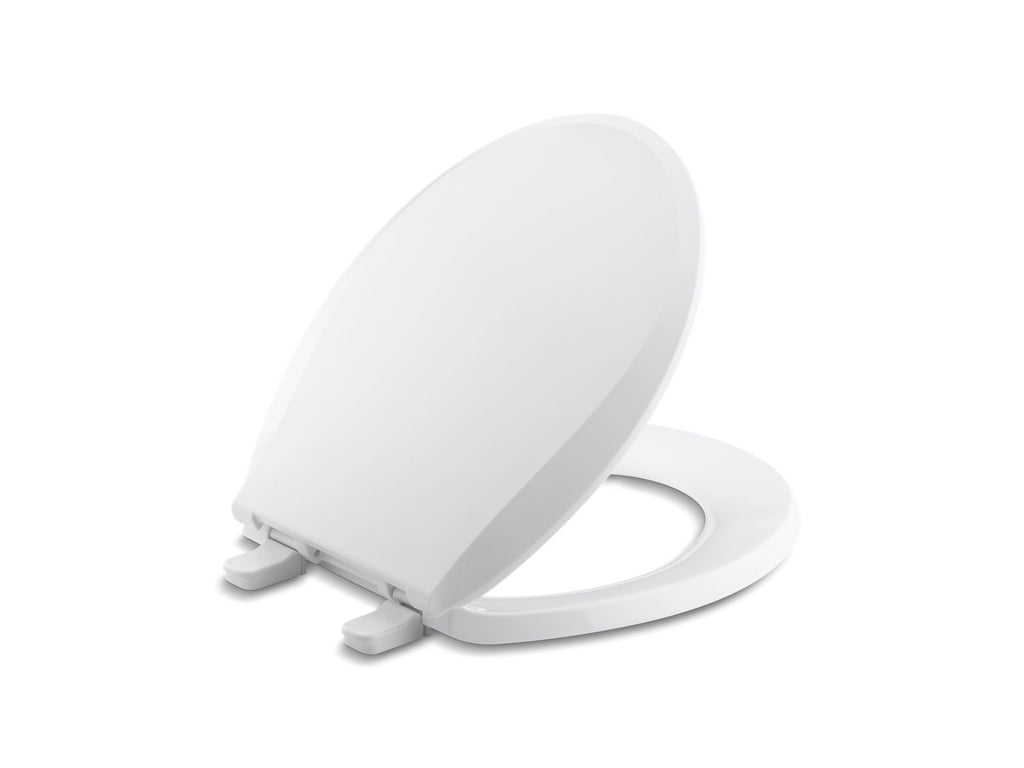 KOHLER K-7316-96 Cachet Quick-Release Round-Front Toilet Seat - Biscuit