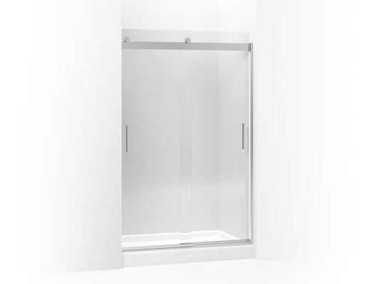 KOHLER K-706008-L-SH Levity Sliding Shower Door, 74" H X 43-5/8 - 47-5/8" W, With 1/4" Thick Crystal Clear Glass In Bright Silver