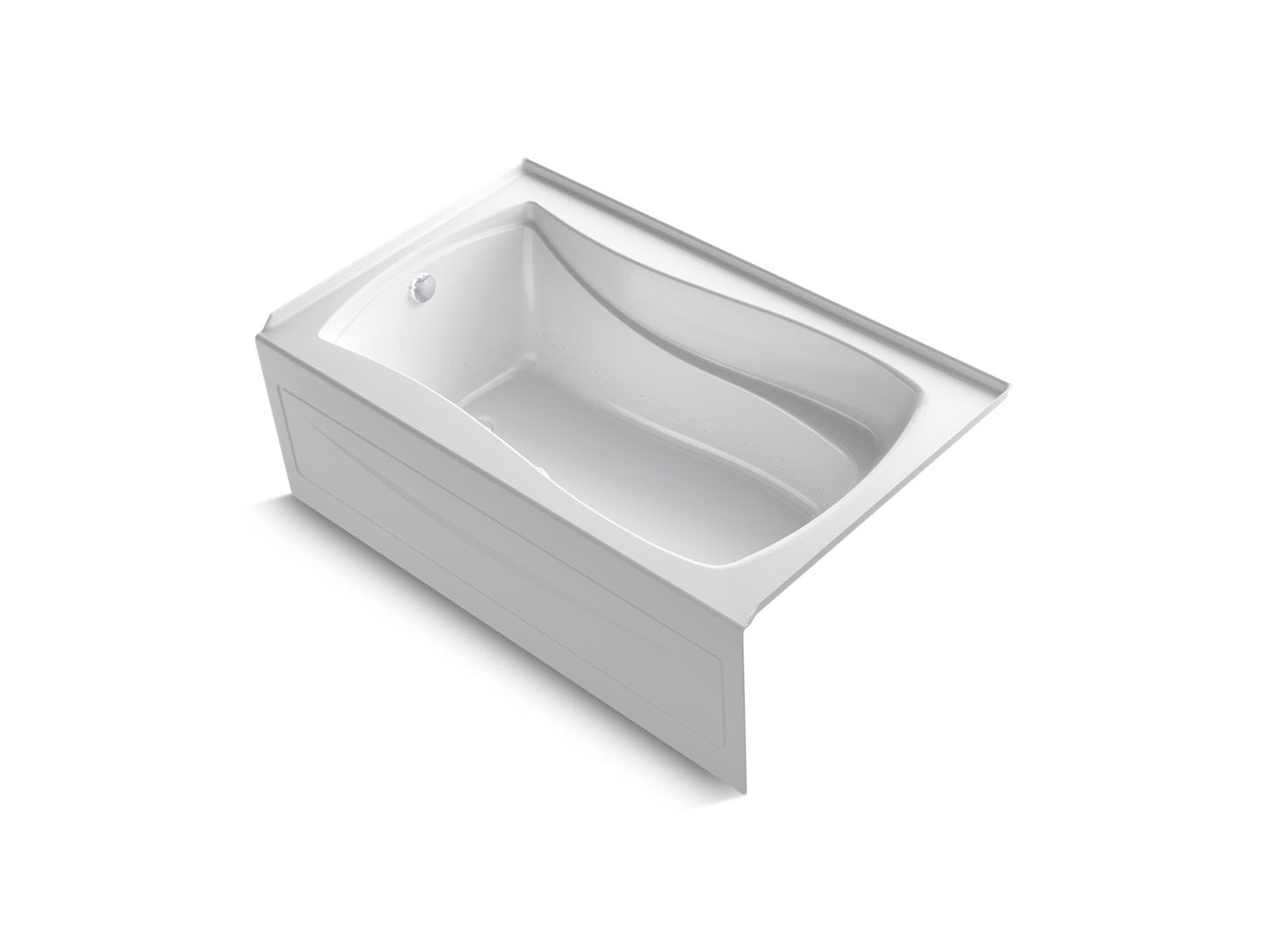 KOHLER K-1239-GHLA-0 Mariposa 60" X 36" Alcove Heated Bubblemassage Air Bath, Left Drain In White