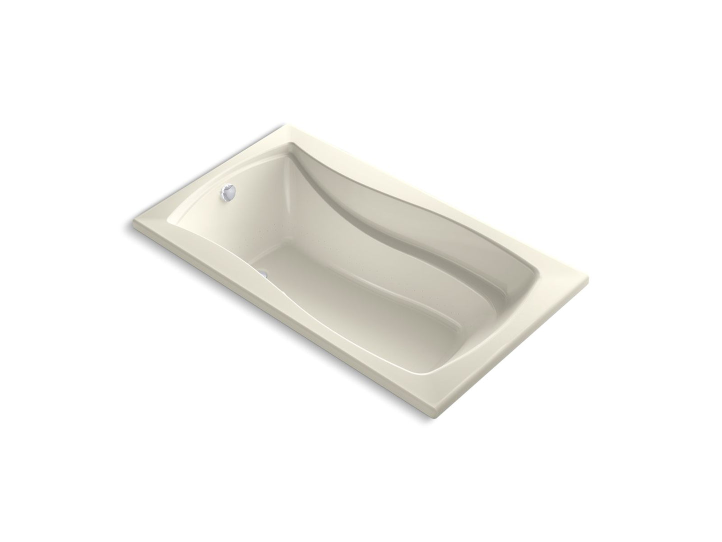 KOHLER K-1224-GHW-96 Mariposa 66" X 36" Drop-In Heated Bubblemassage Air Bath With Bask Heated Surface In Biscuit