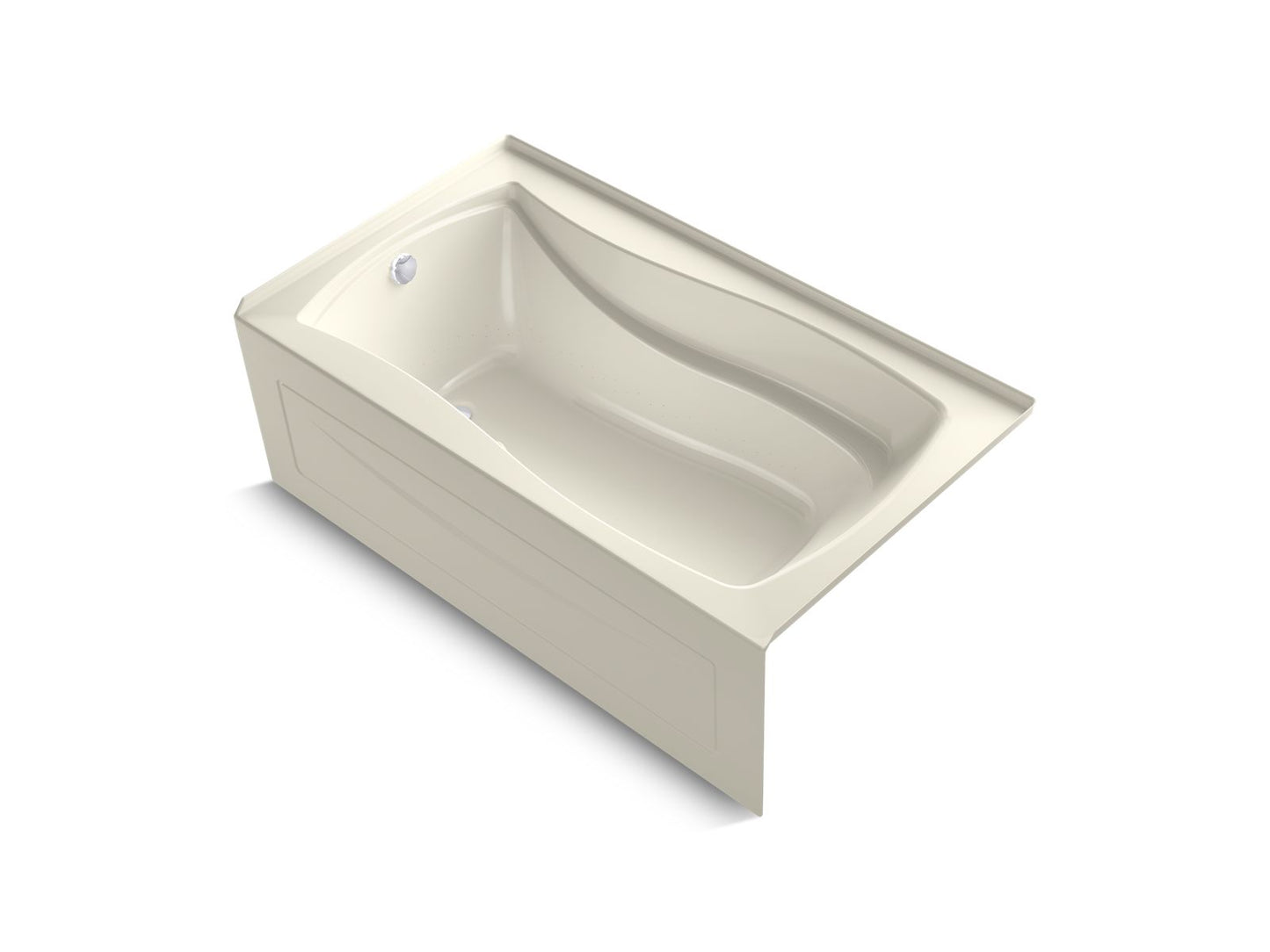 KOHLER K-1224-GHLA-96 Mariposa 66" X 36" Drop-In/Alcove Heated Bubblemassage Air Bath, Left Drain In Biscuit