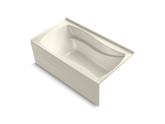 KOHLER K-1224-GHRA-96 Mariposa 66" X 36" Alcove Heated Bubblemassage Air Bath, Right Drain In Biscuit