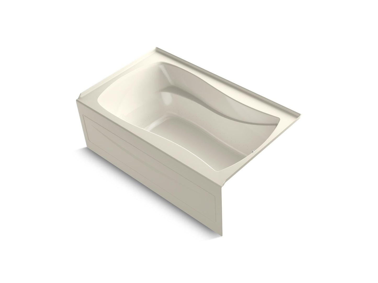 KOHLER K-1239-GHRA-96 Mariposa 60" X 36" Alcove Heated Bubblemassage Air Bath, Right Drain In Biscuit