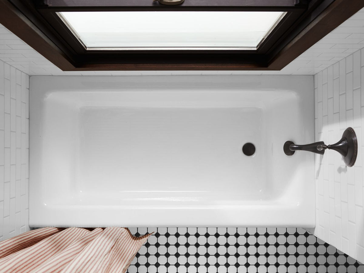 KOHLER K-876-0 Bellwether 60" X 32" Alcove Bath, Right Drain - White