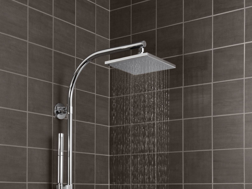 KOHLER K-13695-BL Contemporary Square 8" Single-Function Rainhead, 2.5 Gpm - Matte Black