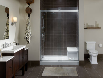 KOHLER K-1977-0 Tresham 60" x 32" alcove shower base, left drain - White