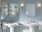 KOHLER K-CB-CLC2026FS 20" W X 26" H Aluminum Single-Door Medicine Cabinet With Mirrored Door, Beveled Edges