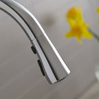 KOHLER K-597-VS Simplice Compact Pull-Down Kitchen Sink Faucet With Three-Function Sprayhead - Vibrant Stainless