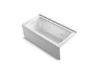 KOHLER K-1947-LA-96 Archer 60" X 30" Alcove Whirlpool Bath, Left Drain - Biscuit