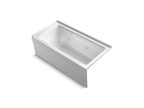 KOHLER K-1947-HRA-0 Archer 60" X 30" Alcove Heated Whirlpool Bath, Right Drain - White