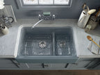 KOHLER K-6427-FF Whitehaven Smart Divide 35-3/4" Undermount Double-Bowl Farmhouse Kitchen Sink - Sea Salt