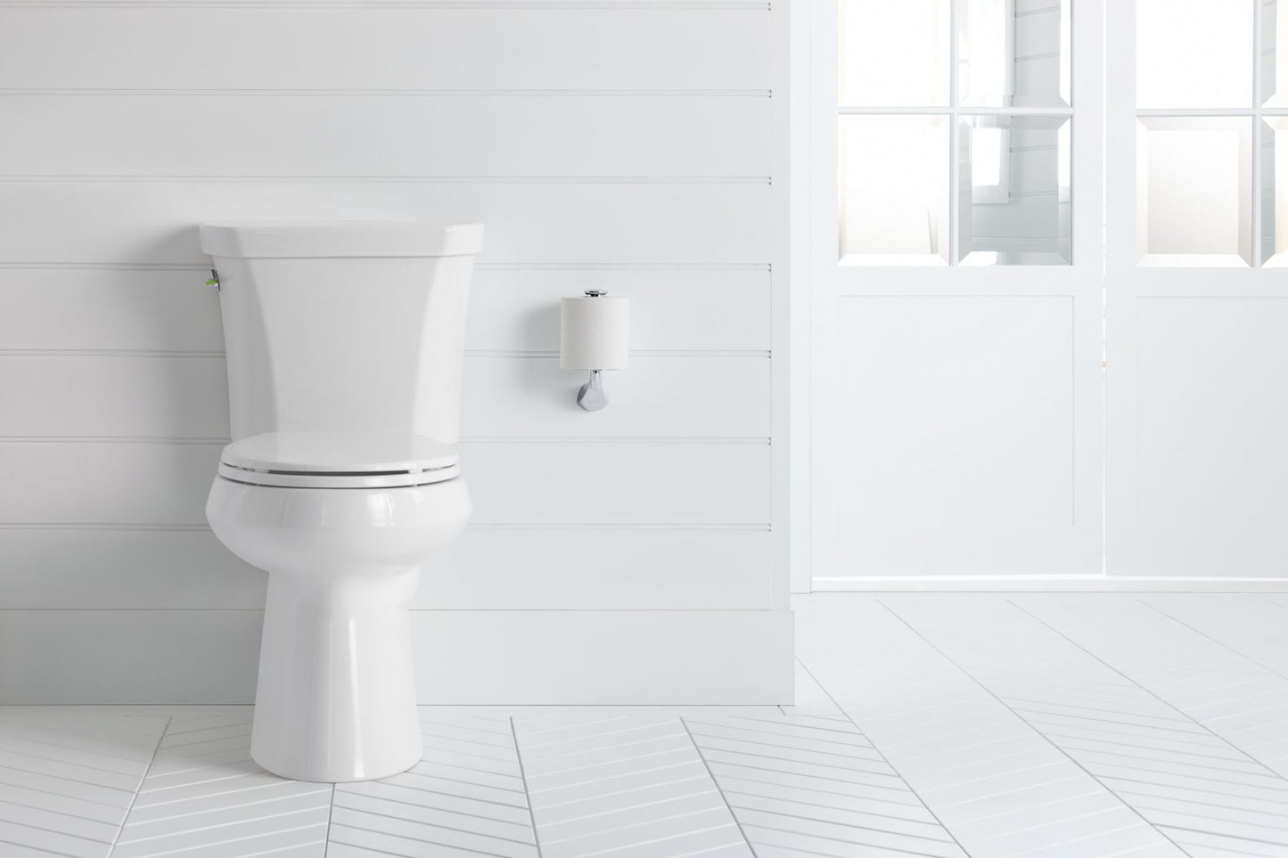 KOHLER K-3989-0 Highline Two-Piece Elongated Toilet, Dual-Flush In White