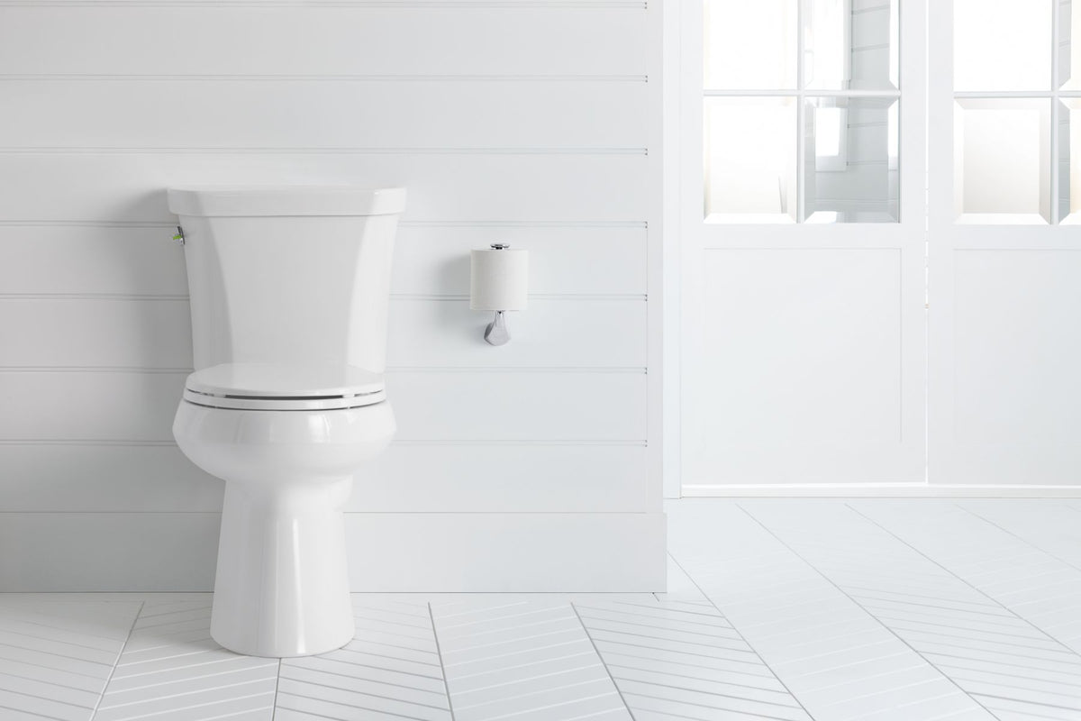 KOHLER K-3989-96 Highline Two-Piece Elongated Toilet, Dual-Flush - Biscuit