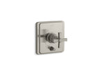 KOHLER K-T98757-3A-BN Pinstripe Rite-Temp Valve Trim With Push-Button Diverter And Cross Handle - Vibrant Brushed Nickel