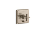 KOHLER K-T98757-3A-BV Pinstripe Rite-Temp Valve Trim With Push-Button Diverter And Cross Handle - Vibrant Brushed Bronze