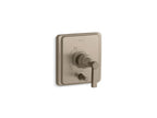 KOHLER K-T98757-4A-BV Pinstripe Rite-Temp Valve Trim With Push-Button Diverter And Lever Handle - Vibrant Brushed Bronze