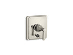 KOHLER K-T98757-4A-SN Pinstripe Rite-Temp Valve Trim With Push-Button Diverter And Lever Handle - Vibrant Polished Nickel