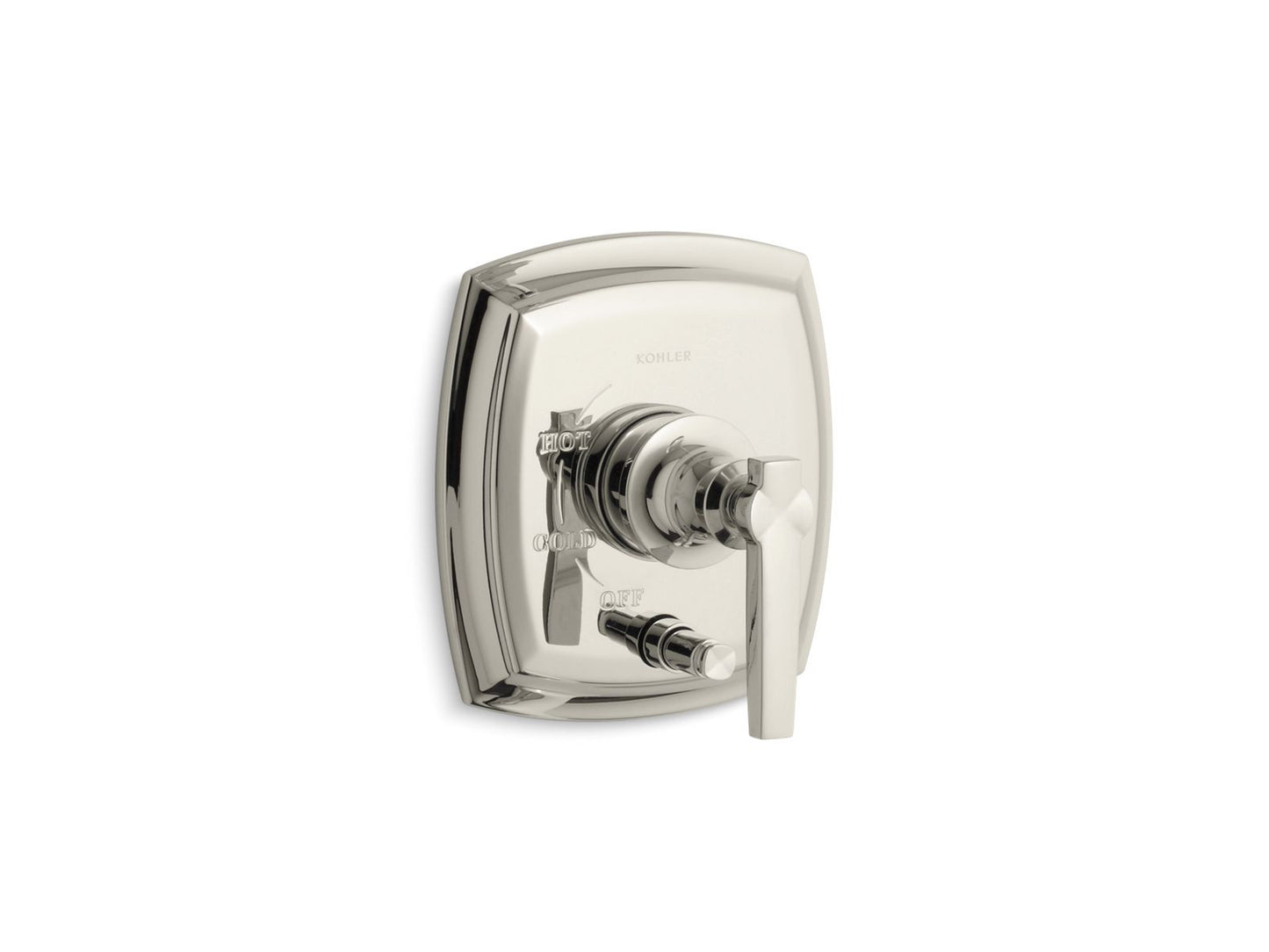 KOHLER K-T98759-4-SN Margaux Rite-Temp Valve Trim With Push-Button Diverter In Vibrant Polished Nickel