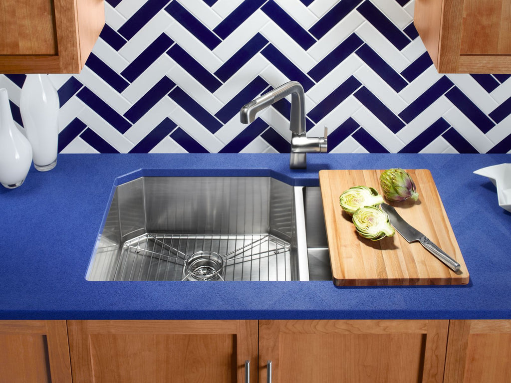 KOHLER K-5282-NA Strive 35-1/2" Undermount Double-Bowl Kitchen Sink - Stainless Steel