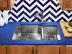 KOHLER K-5282-NA Strive 35-1/2" Undermount Double-Bowl Kitchen Sink - Stainless Steel