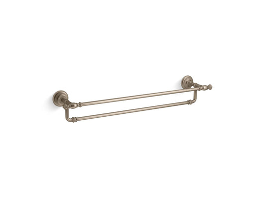 KOHLER K-72570-BV Artifacts 24" Double Towel Bar In Vibrant Brushed Bronze