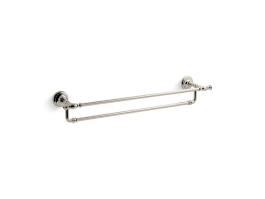 KOHLER K-72570-SN Artifacts 24" Double Towel Bar In Vibrant Polished Nickel